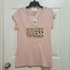 2 for 1! Guess logo rhinestone embellished tshirts